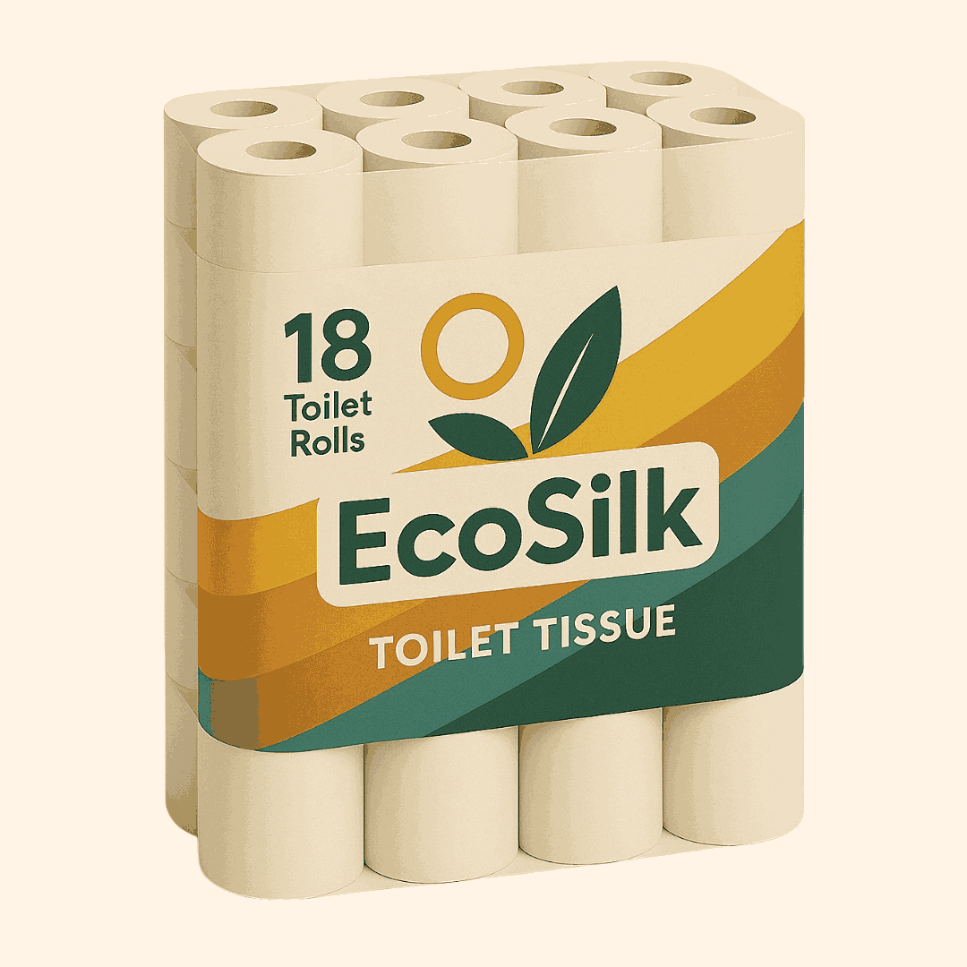 EcoSilk Toilet Rolls – 1 Pack of 18 (18 Rolls)